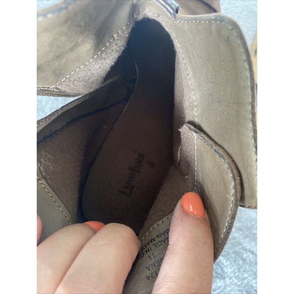 Limelight Brown Jena Faux Leather Booties size 11 3" heel Business office casual - Picture 13 of 14